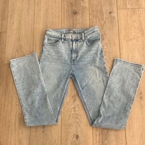 Hudson Jeans Barbara "Baby Boot" Light Blue Straight Jeans